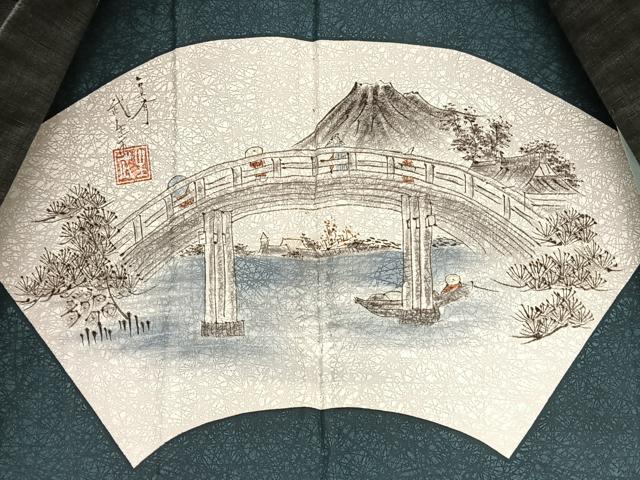 平和屋着物●男性 紬 アンサンブル 霞文 正絹 逸品 未使用 BAAT6633hv