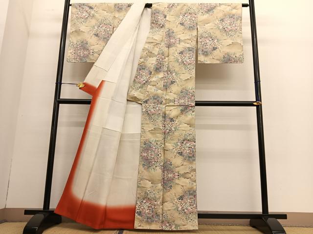 平和屋着物●本場大島紬 人物風景文 正絹 逸品 BAAT6684hv