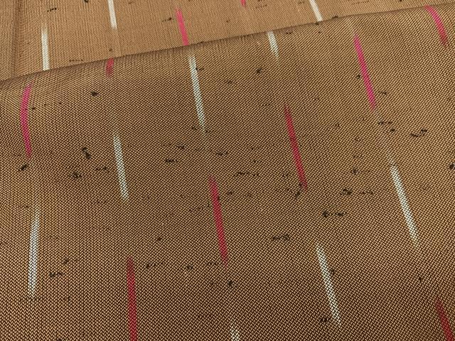平和屋着物●上質な紬 絣文様 正絹 逸品 BAAT6733hv