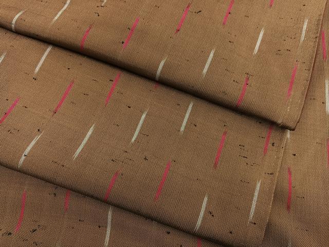 平和屋着物●上質な紬 絣文様 正絹 逸品 BAAT6733hv