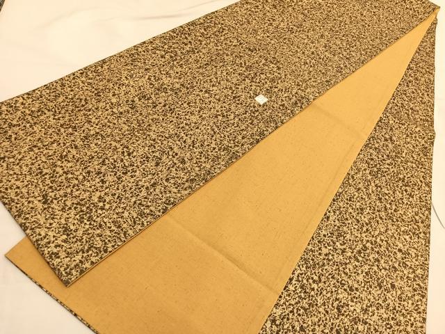 平和屋着物●五月みどりプロデュース 結城紬地 全通柄袋帯 霞文 金彩 正絹 逸品 BAAT6817hv
