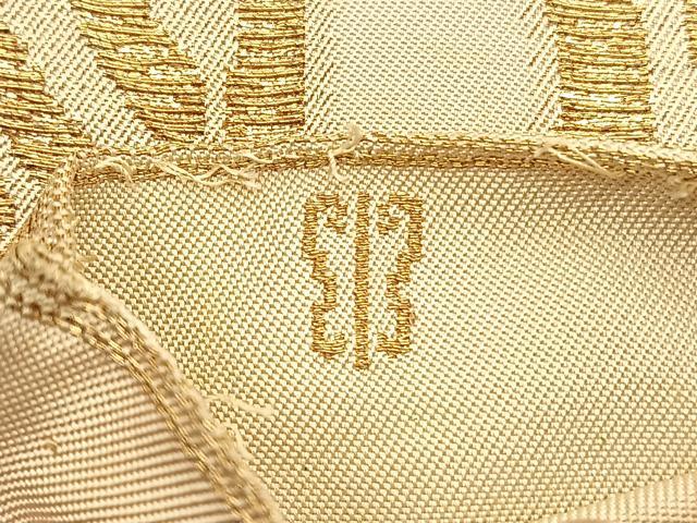 平和屋着物●西陣 川島織物 六通柄 本袋帯 飾花文 金糸 正絹 逸品 BAAT6818hv