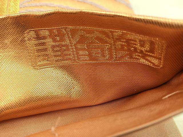 平和屋着物◎六通柄袋帯 錦繍 山川謹製 亀甲花鳥文 金糸 正絹 逸品 BAAT6940ph