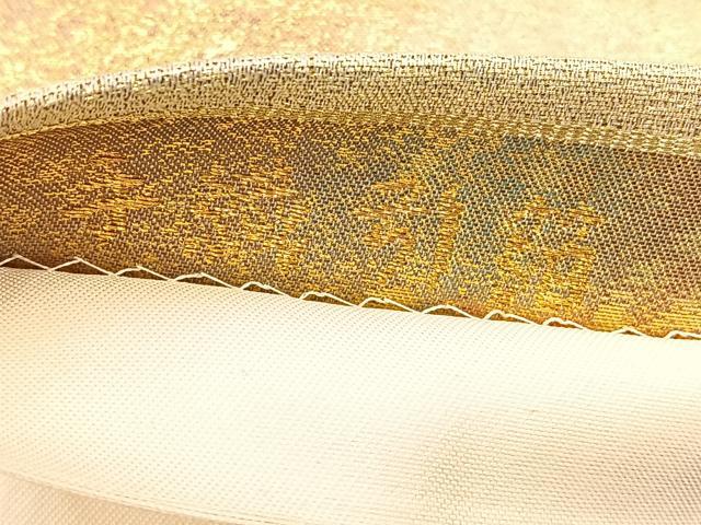 平和屋着物◎六通柄袋帯 手織 引箔 治木屋謹製 霞文 正絹 逸品 BAAT6976ph