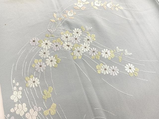平和屋着物●訪問着 総刺繍 舞花文 さが美扱い 正絹 逸品 BAAT7238hv