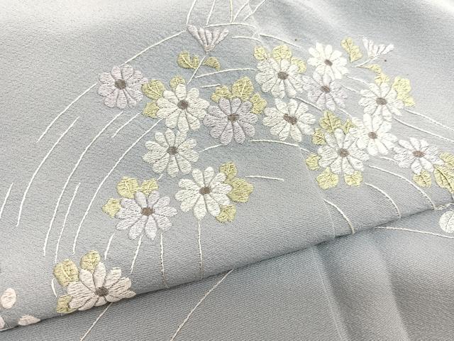 平和屋着物●訪問着 総刺繍 舞花文 さが美扱い 正絹 逸品 BAAT7238hv