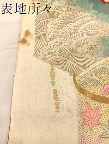 平和屋着物∵女の子 十三参り 子供 菊花文 金彩 逸品 BAAT7261mz