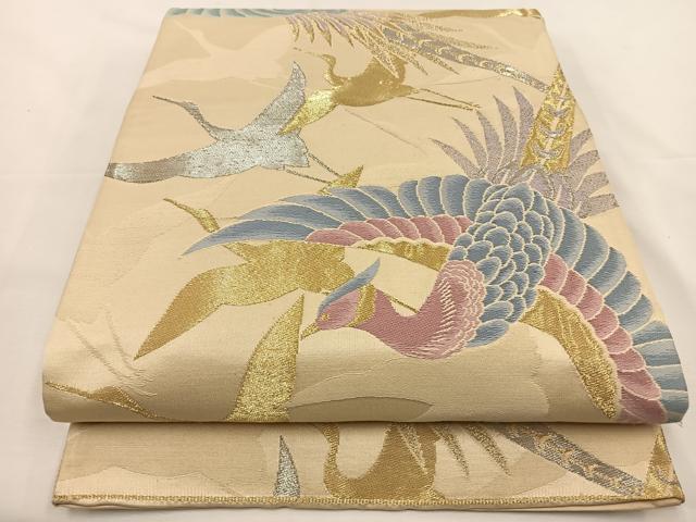 平和屋着物◎六通柄 本袋帯 唐織 飛鳥文 金銀糸 正絹 逸品 BAAT7660ow