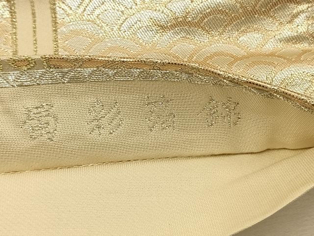 平和屋着物◎六通柄袋帯 唐織 蜀彩箔錦 鳳凰花丸文 正絹 逸品 BAAT7764ow