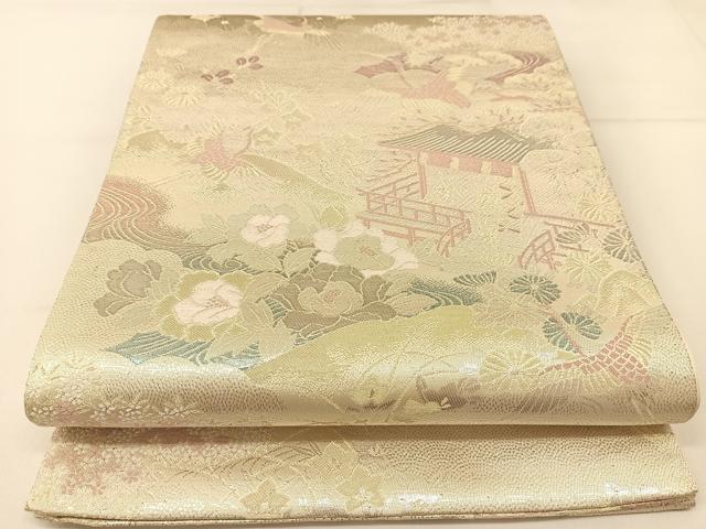 平和屋着物◎六通柄袋帯 平安の四季 プラチナ箔二重織 正絹 逸品 BAAT8114yc
