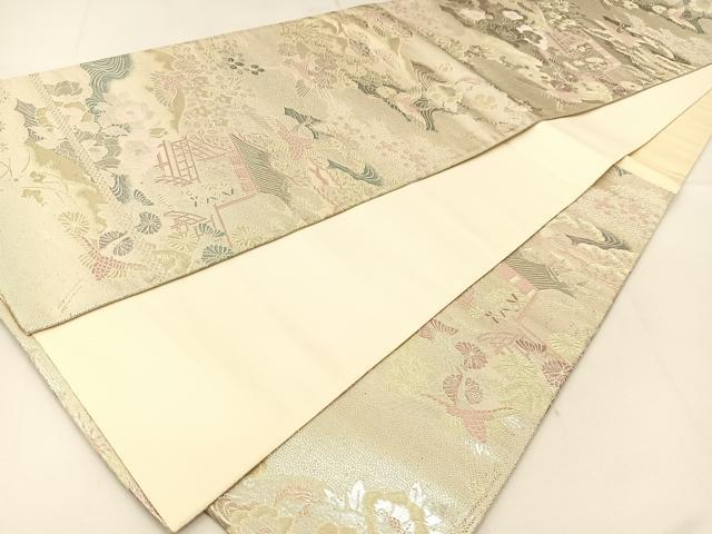 平和屋着物◎六通柄袋帯 平安の四季 プラチナ箔二重織 正絹 逸品 BAAT8114yc