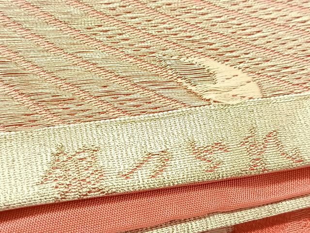 平和屋着物◎六通柄袋帯 唐織 錦つづれ 孔雀文 金銀糸 正絹 逸品 BAAT8145yc