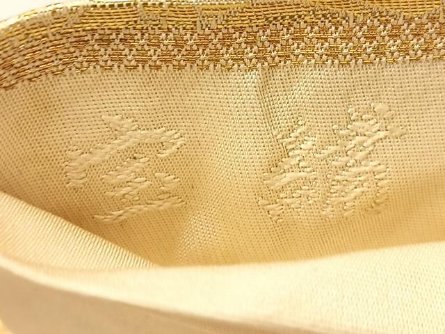 平和屋着物◎六通柄袋帯 宝繍 正倉院花文 金糸 正絹 逸品 BAAT8216yc