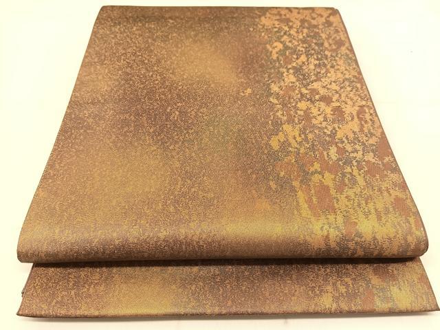 平和屋着物◎六通柄袋帯 霞文 金糸 引箔 正絹 逸品 BAAT8250yc