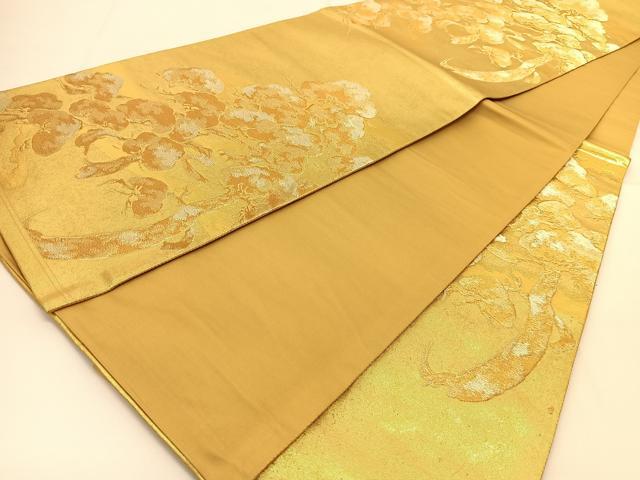 平和屋着物◎六通柄袋帯 老松 金銀糸 引箔 正絹 逸品 BAAT8345yc