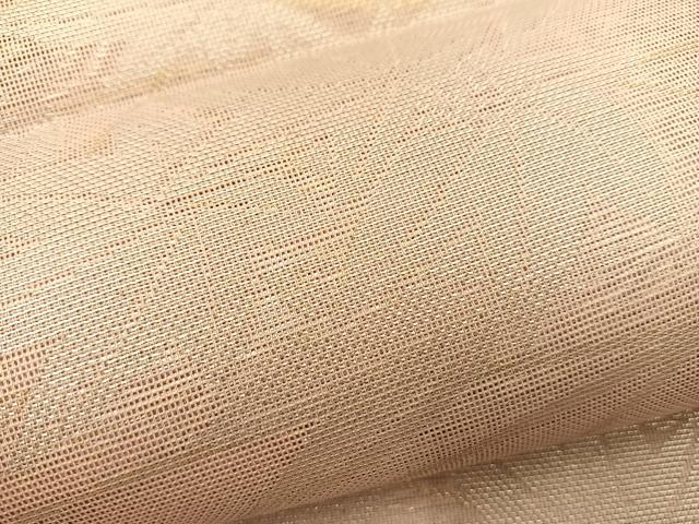 平和屋着物*夏物 六通柄袋帯 芝草楓文 金糸 正絹 逸品 BAAT8540du
