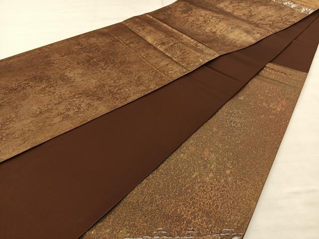 平和屋着物◎太鼓柄袋帯 花鳥文 引箔 正絹 逸品 BAAT8639fc