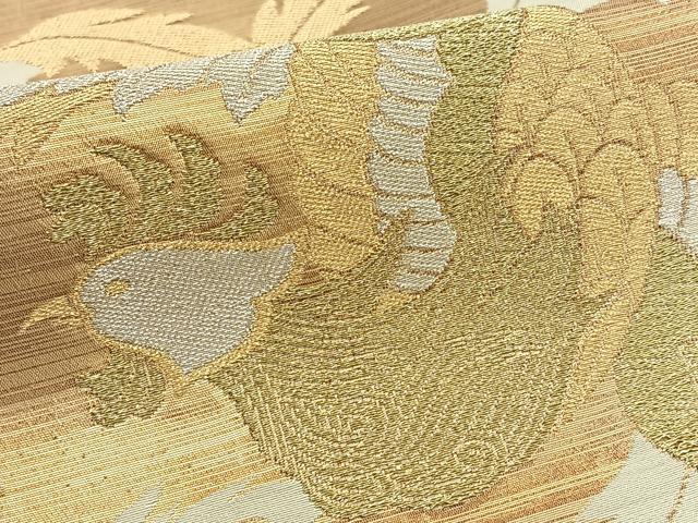 平和屋着物◎六通柄袋帯 鳳凰文 金銀糸 正絹 逸品 BAAT8885yt