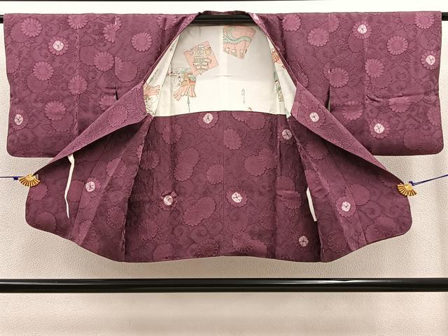 平和屋着物∞道行コート 菊唐草文 正絹 逸品 BAAT8922gt