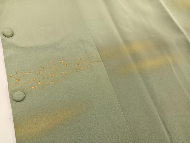平和屋着物∞道行コート 刺繍 吹き寄せ文 暈し染め 金彩 正絹 逸品 BAAT8956gt