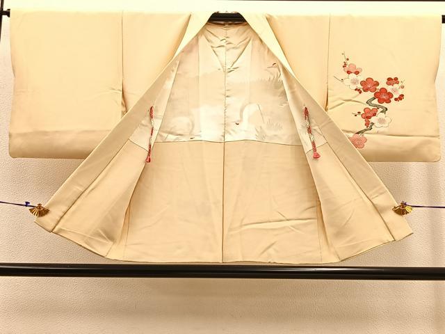 平和屋着物#羽織 刺繍 枝梅 金彩 正絹 逸品 BAAT8963gt