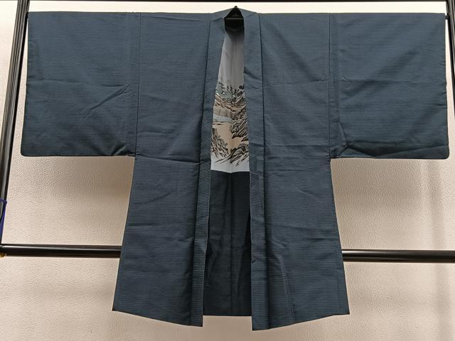 平和屋着物∞男性 長羽織 本場大島紬 100亀甲 総詰め 正絹 逸品 BAAT8982gt