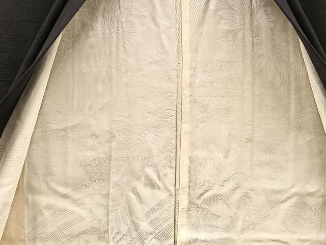 平和屋着物∞羽織 絞り 菊 黒地 正絹 逸品 BAAT8983gt