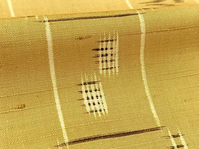 平和屋着物▽上質な紬 単衣 琉球絣文様 正絹 逸品 BAAT9031yc