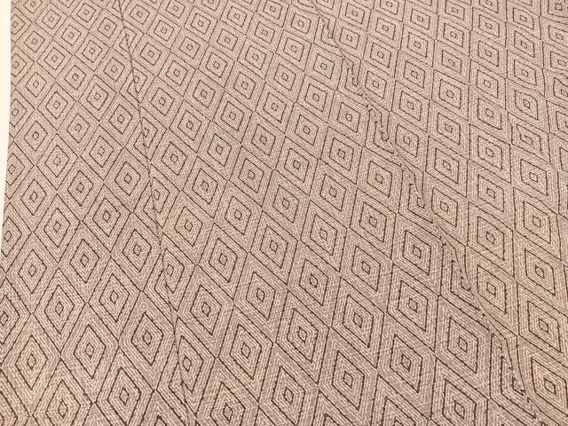 平和屋着物▽上質な小紋 単衣 入子菱文様 正絹 逸品 BAAT9040yc