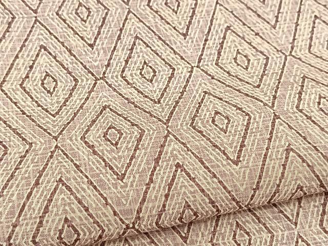 平和屋着物▽上質な小紋 単衣 入子菱文様 正絹 逸品 BAAT9040yc