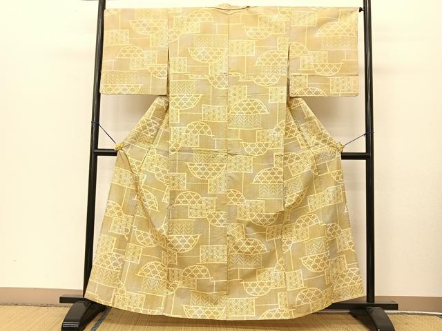 平和屋着物▽訪問着 単衣 籬吉祥文 正絹 逸品 BAAT9104yc