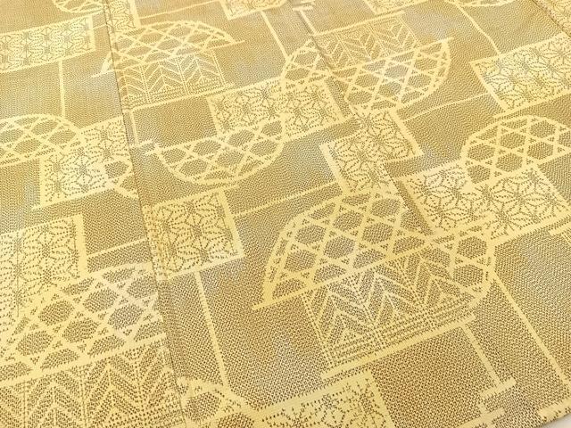 平和屋着物▽訪問着 単衣 籬吉祥文 正絹 逸品 BAAT9104yc