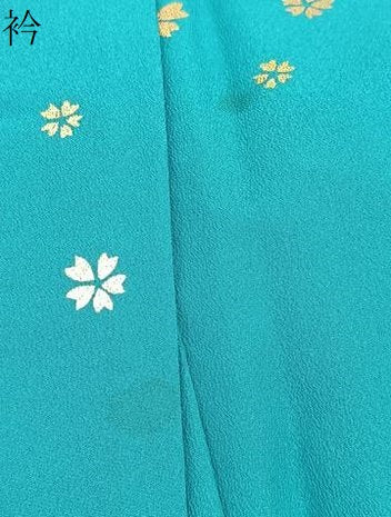平和屋着物▽訪問着 単衣 桜斜線文 金彩 洗える着物 BAAT9121yc