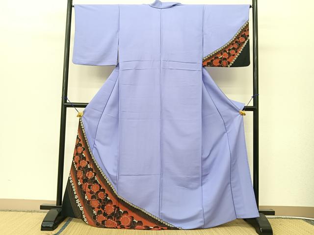 平和屋着物▽訪問着 単衣 桜流し 金彩 洗える着物 BAAT9124yc