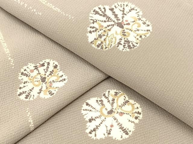 平和屋着物▽小紋 単衣 梅唐草文 洗える着物 BAAT9137yc