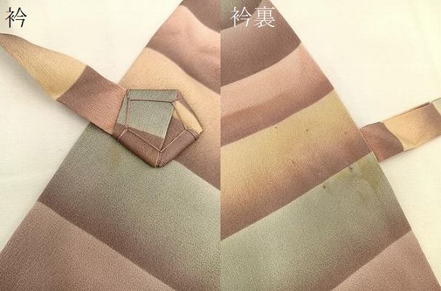 平和屋着物∞道中着 横段文 正絹 逸品 BAAT9247gt