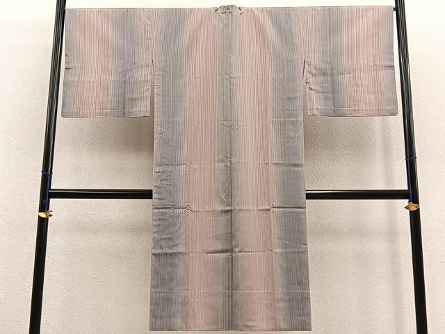 平和屋着物#道行コート 単衣 ロング丈 間道 暈し染め 正絹 逸品 BAAT9257gt