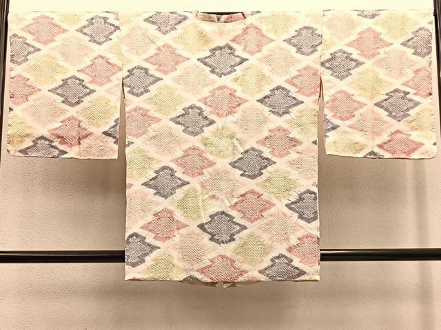 平和屋着物#道行コート 総絞り 松皮菱 正絹 逸品 BAAT9263gt