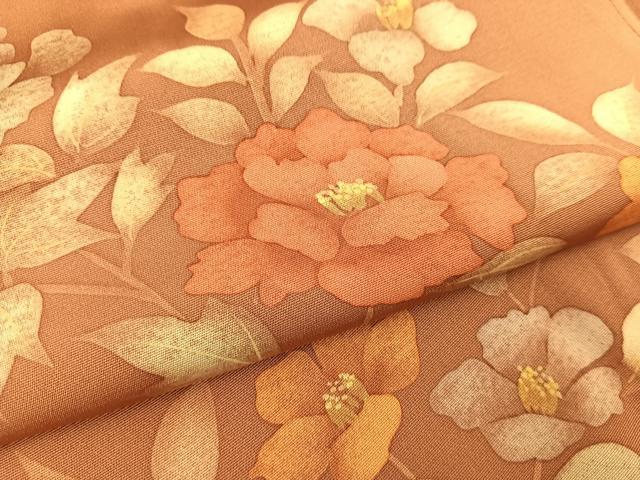 平和屋着物∞道行コート ろうけつ染め 枝花文 正絹 逸品 BAAT9272gt