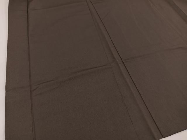 平和屋着物∞男性 長羽織 紬 色無地 樺茶色 正絹 逸品 BAAT9278gt