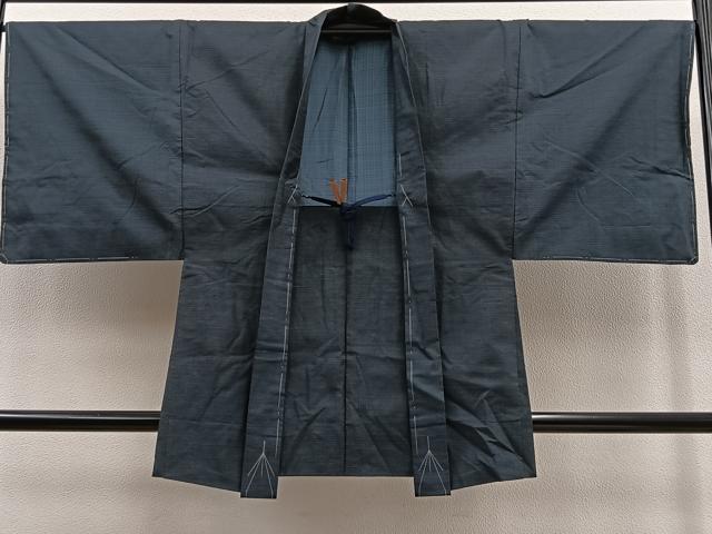 平和屋着物∞男性 羽織 本場大島紬 100亀甲 総詰め 正絹 逸品 未使用 BAAT9279gt