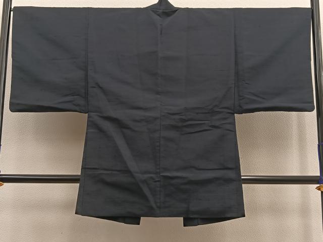 平和屋着物∞男性 長羽織 紬 羊羹色 正絹 逸品 BAAU0010gt