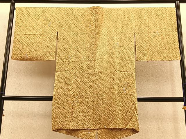 平和屋着物#道行コート ロング丈 総絞り 花 正絹 逸品 BAAU0025gt