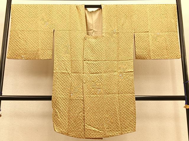 平和屋着物#道行コート ロング丈 総絞り 花 正絹 逸品 BAAU0025gt