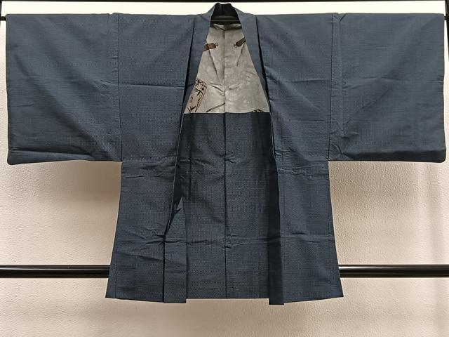 平和屋着物∞男性 羽織 本場大島紬 80亀甲 総詰め 正絹 逸品 BAAU0035gt