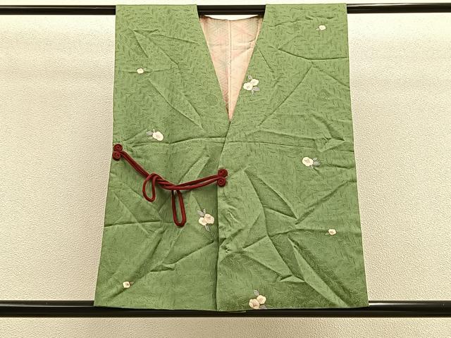 平和屋着物#道中着 袖なし道中着セット 単衣 椿 正絹 逸品 未使用 BAAU0037gt