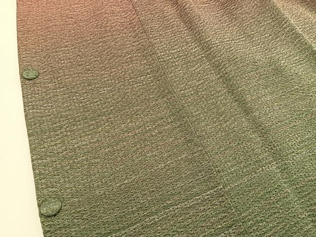 平和屋着物∞道行コート ふくれ織 暈し染め 正絹 逸品 BAAU0039gt