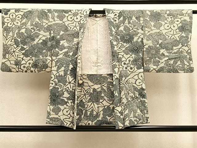 平和屋着物#名門 藤娘きぬたや・総絞り 羽織 草花尽くし 正絹 逸品 BAAU0040gt