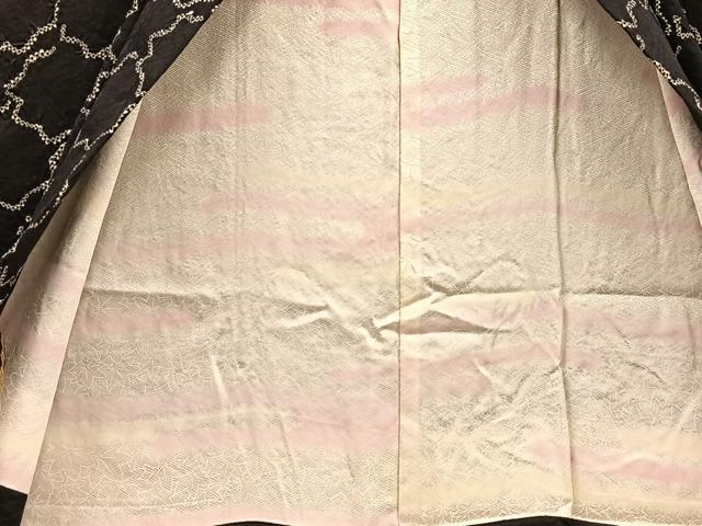 平和屋着物∞羽織 絞り 花尽くし 黒地 正絹 逸品 BAAU0045gt