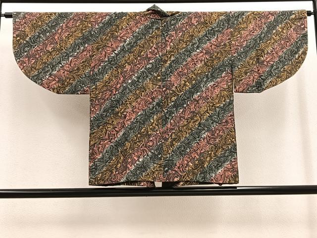 平和屋着物∞道中着 墨流し文様 正絹 逸品 BAAU0056gt